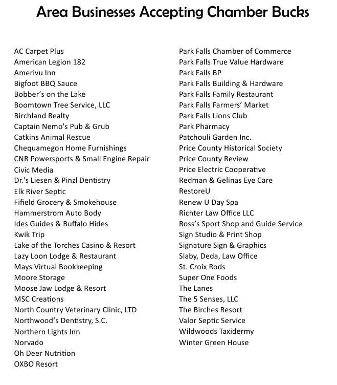 2025 Participating Chamber Businesses List 2025 Participating Chamber Businesses List